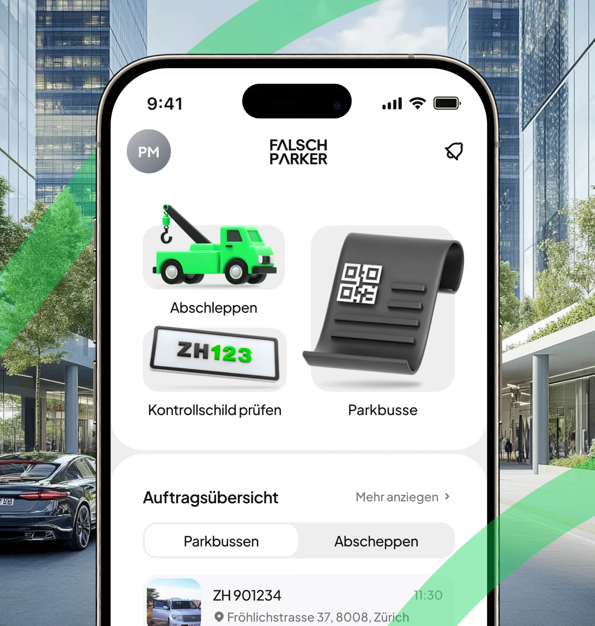 FalschParker App auf dem Smartphone