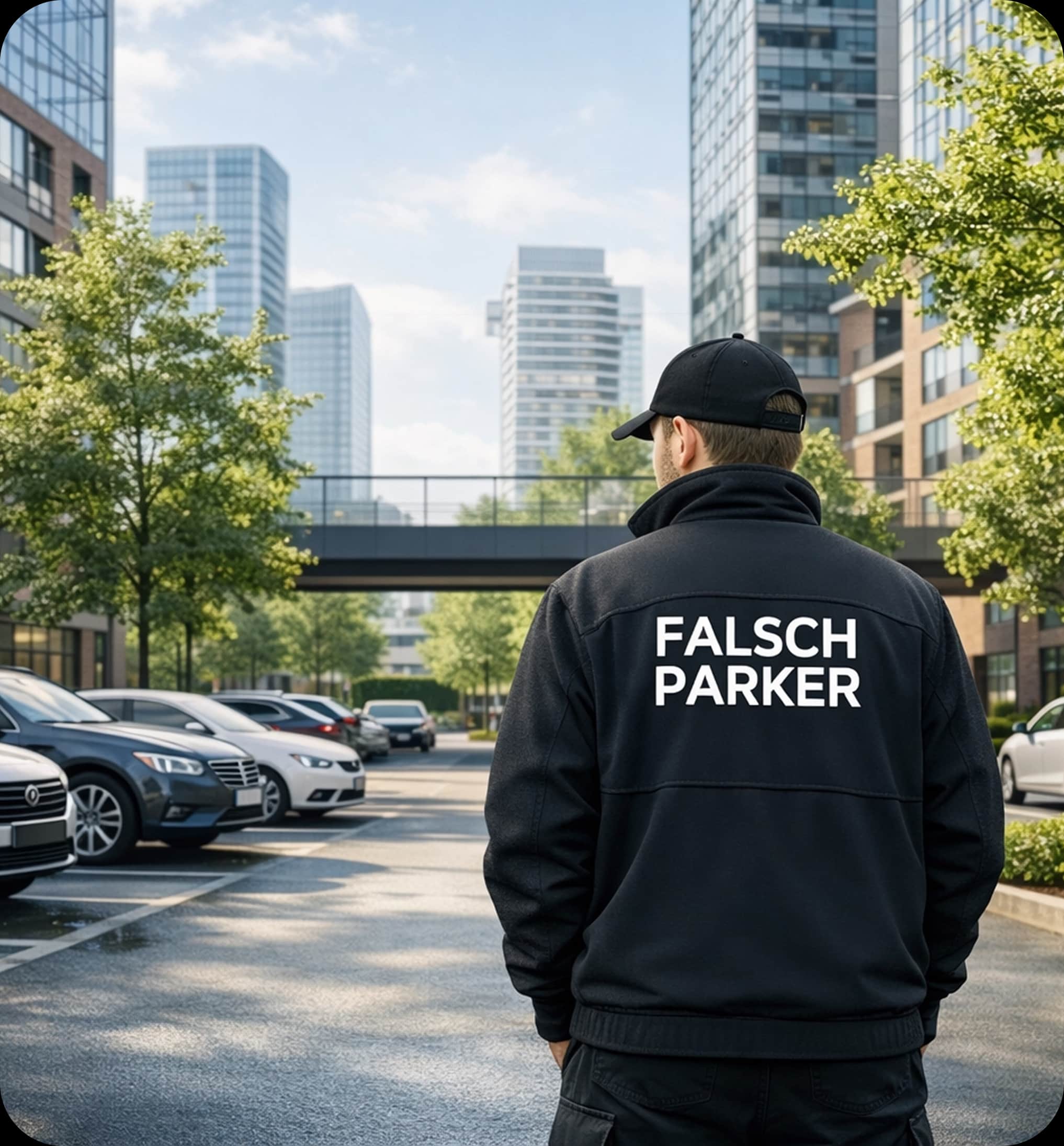 FalschParker ParkGuard auf einem Parkplatz