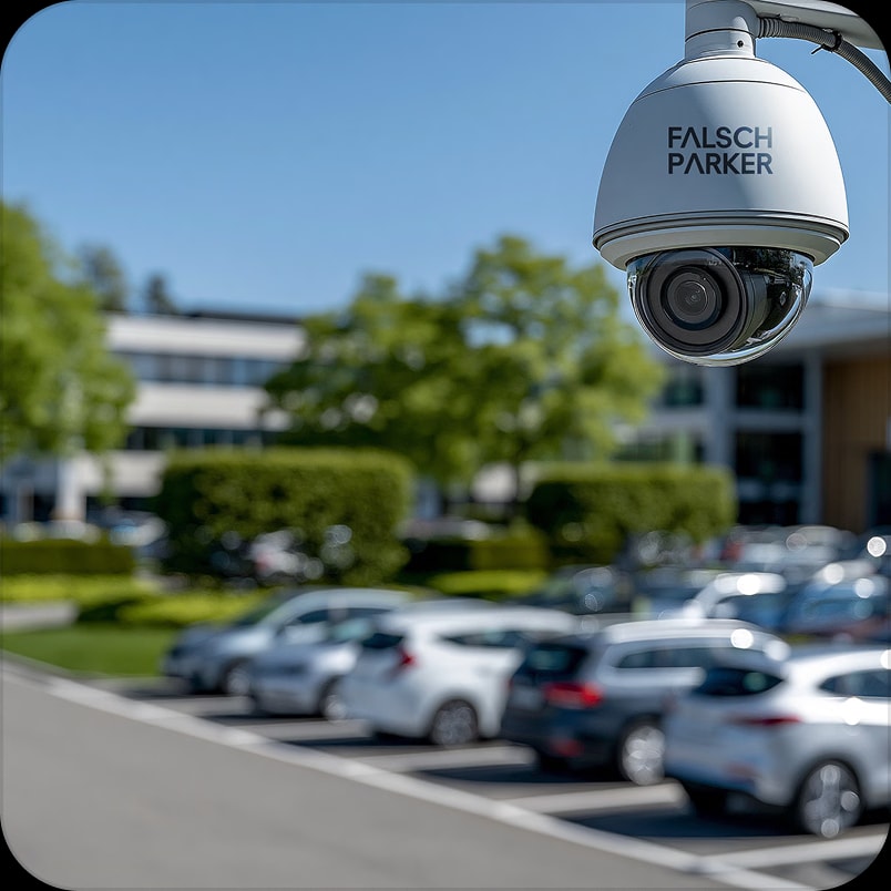CCTV-Techniker installiert eine Kamera an einem Gebäude