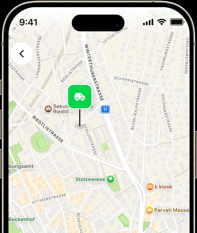 FalschParker App: Standort auf der Karte bestätigen