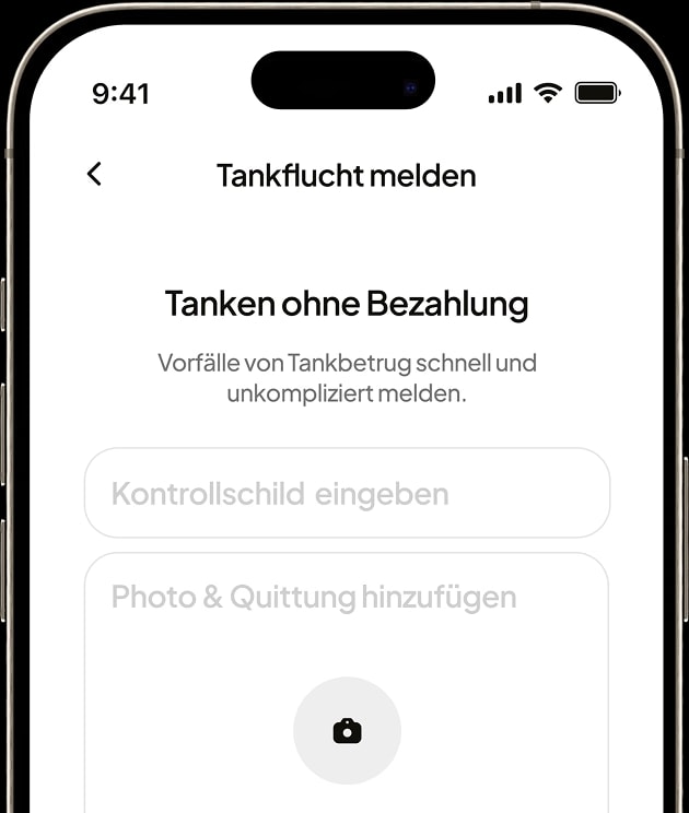 FalschParker App: Tankflucht-Vorfall melden