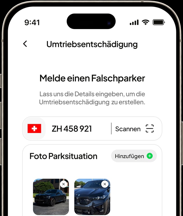 FalschParker App: Beweisfotos und Tankbeleg dokumentieren