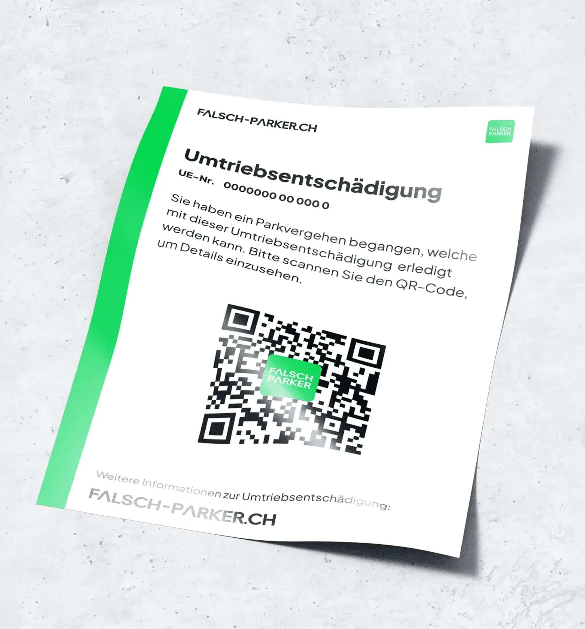 Umtriebsentschädigung als digitaler QR-Bussenzettel