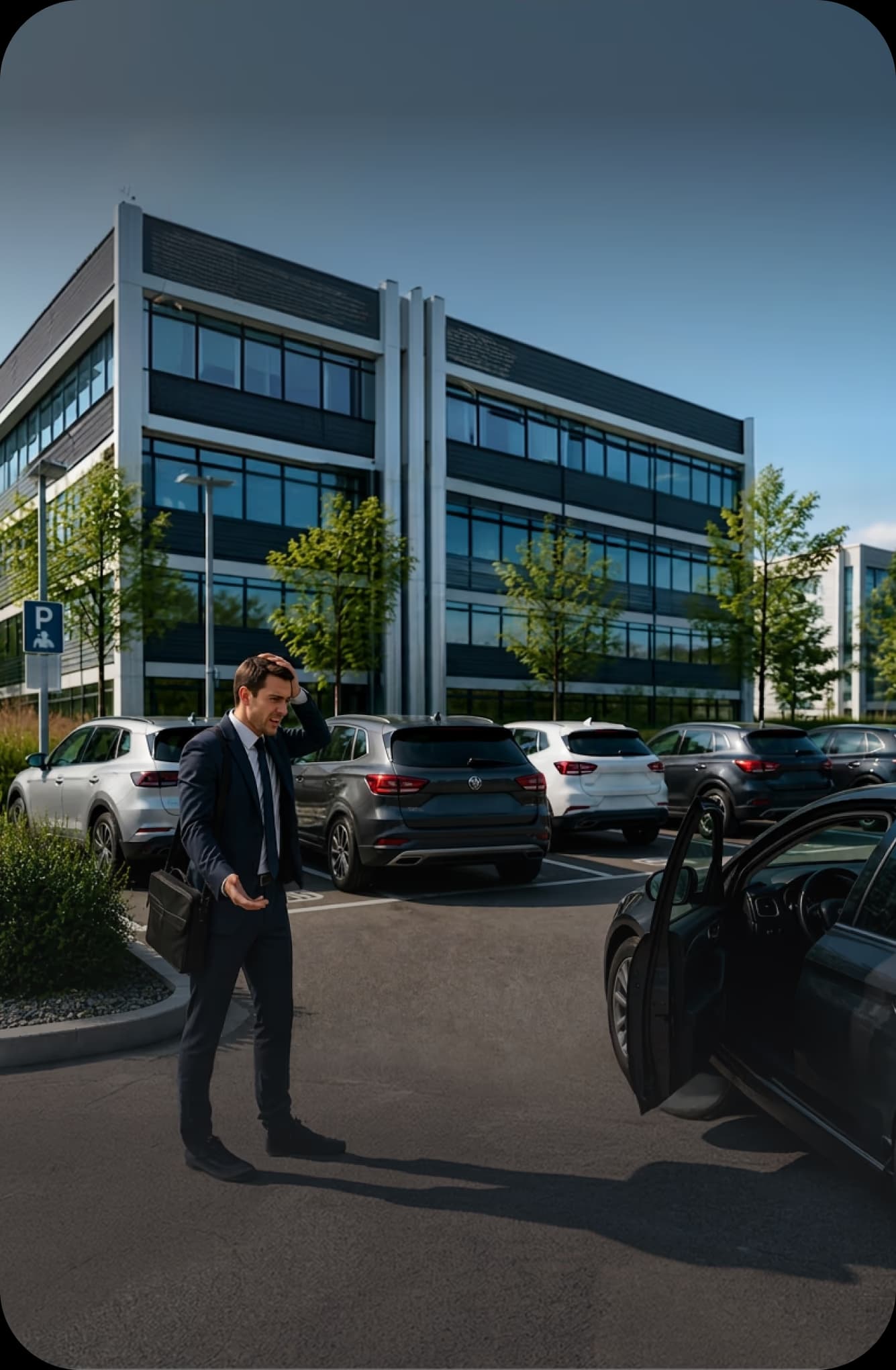 Véhicules de tiers sur les places de parc d’une entreprise