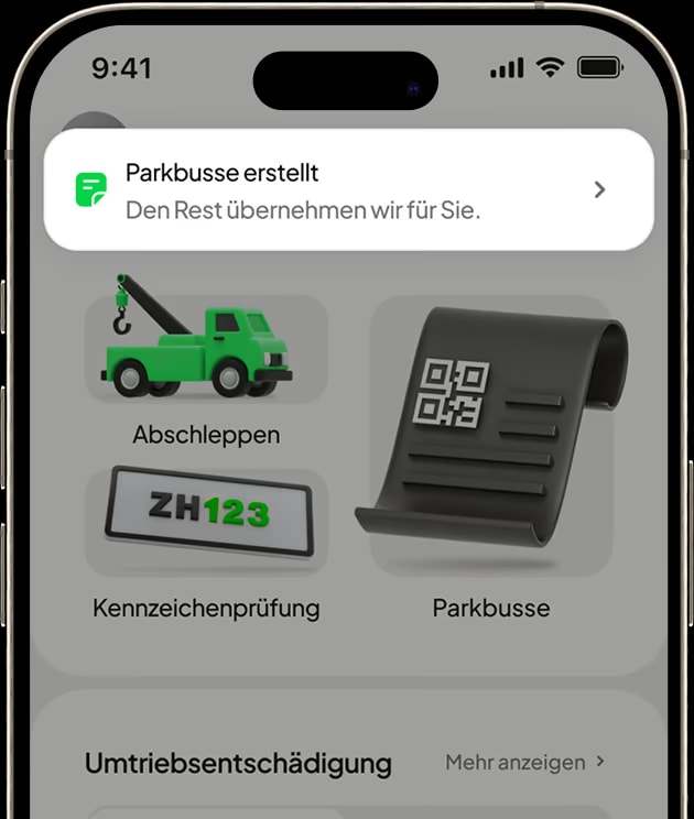 FalschParker App bestätigt die ausgestellte Umtriebsentschädigung
